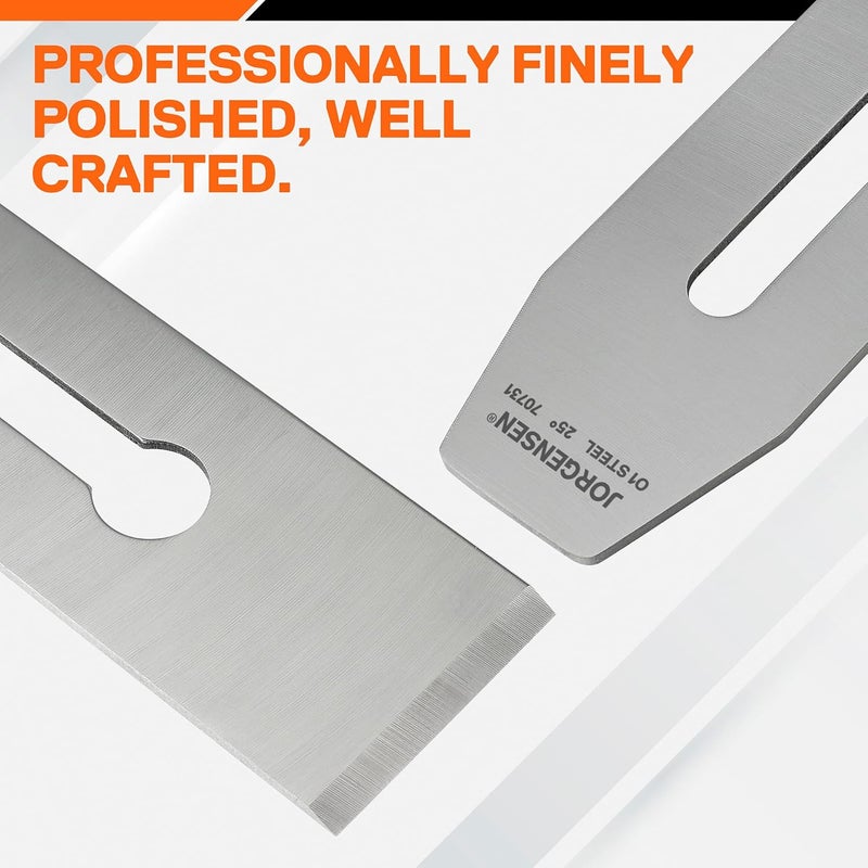 Jorgensen No.4 & No.5 Wood Planer Blade - for No.4 Smooth Plane & No.5 Jack Plane, Professional Level O1 Steel, High Hardness & Long Edge Retention, 3mm Thickness Replacement Blade - Image 4